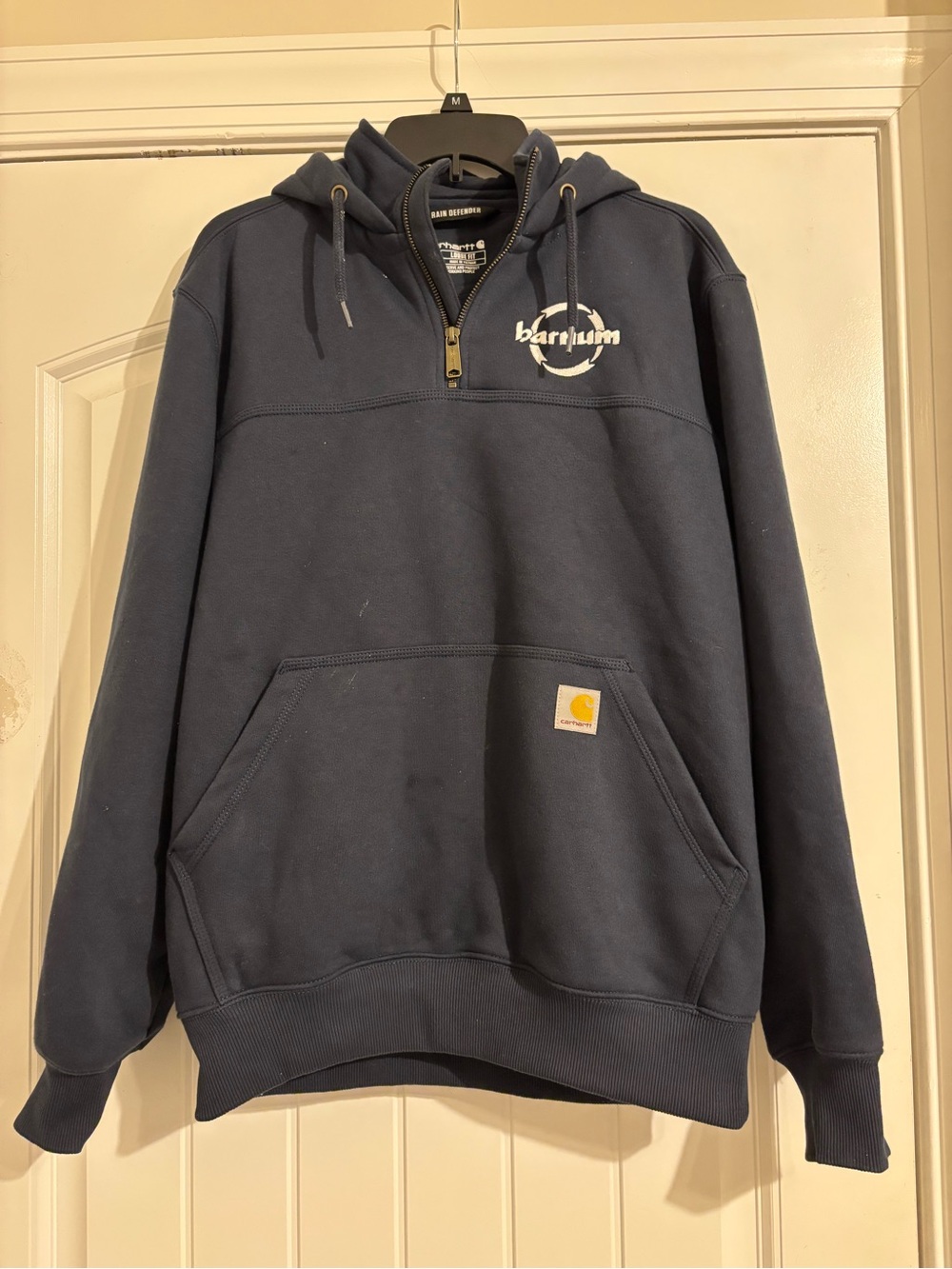 Carhartt Quarter-Zip Rain Defender Hoodie Navy Size S